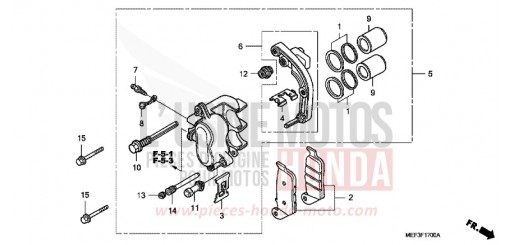 REAR BRAKE CALIPER FJS400D8 de 2008